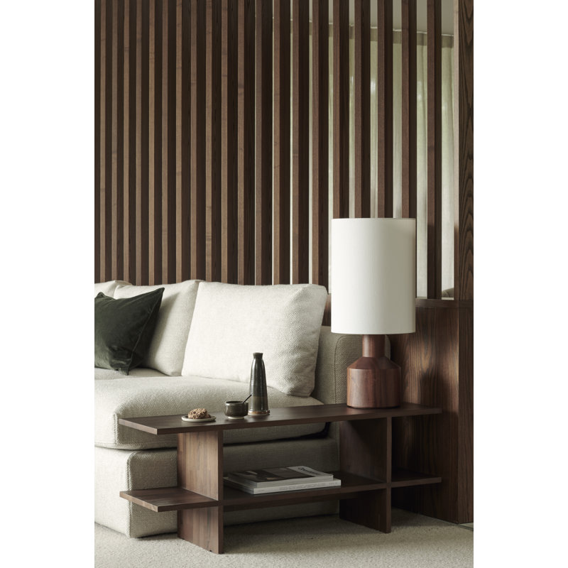 Kabuki side table - varnished teak - brown - rectangular 103/30/40, Brown