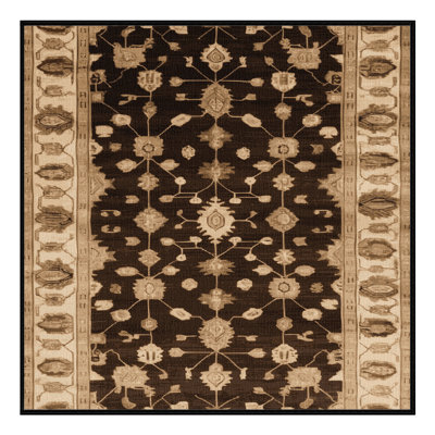 Tapis noir surteint lavable à la machine
