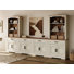Ensemble de 4 armoires de rangement Glenford 4-en-1 de 73,3 po de hauteur, grand buffet de style campagnard avec tiroirs et tablettes pour la cuisine