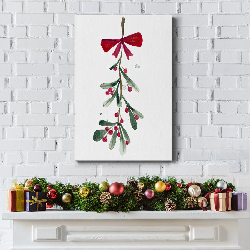 «Warm Winter Wishes VI», toile tendue avec châssis de qualité supérieure - prête à être accrochée