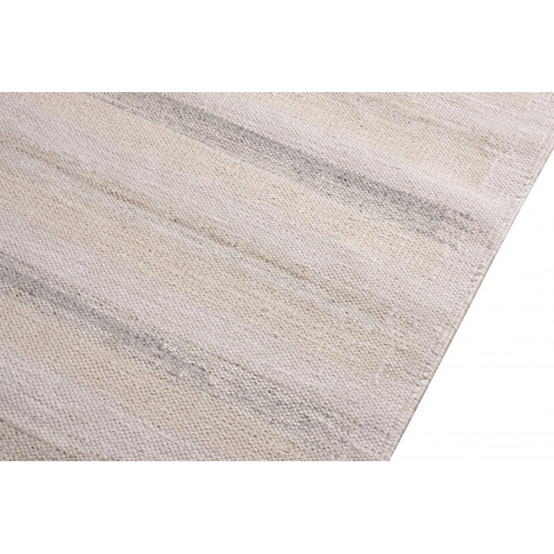 Scandinavian Wool Striped Area Rug, Rectangle 10' x 14'