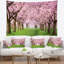 Polyester magnifique arbre cerise en tapisserie pleine fleur avec accessoires suspendus inclus Landscape-28499658