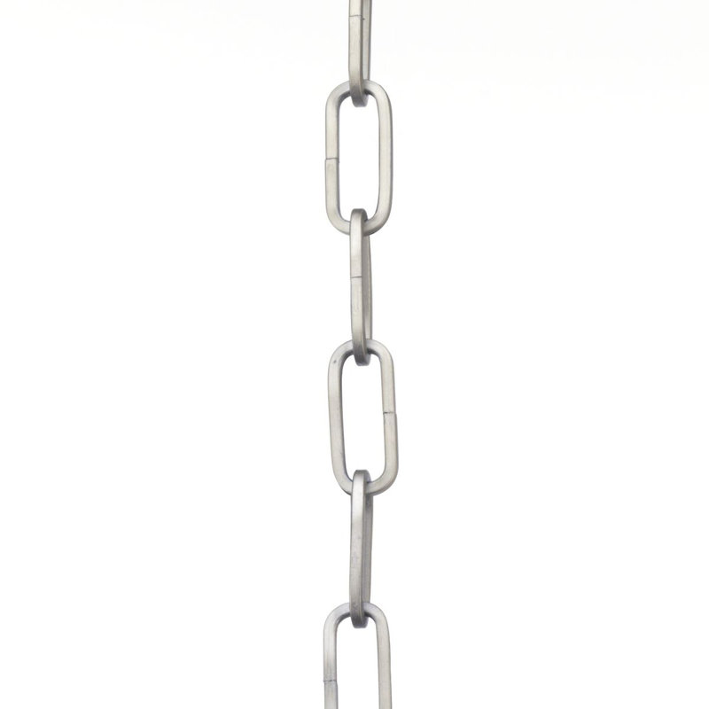 48-inch Brushed Nickel Square Profile Accessory Chain, Antique Nickel, 48" H x 1.13" W x 1.13" D
