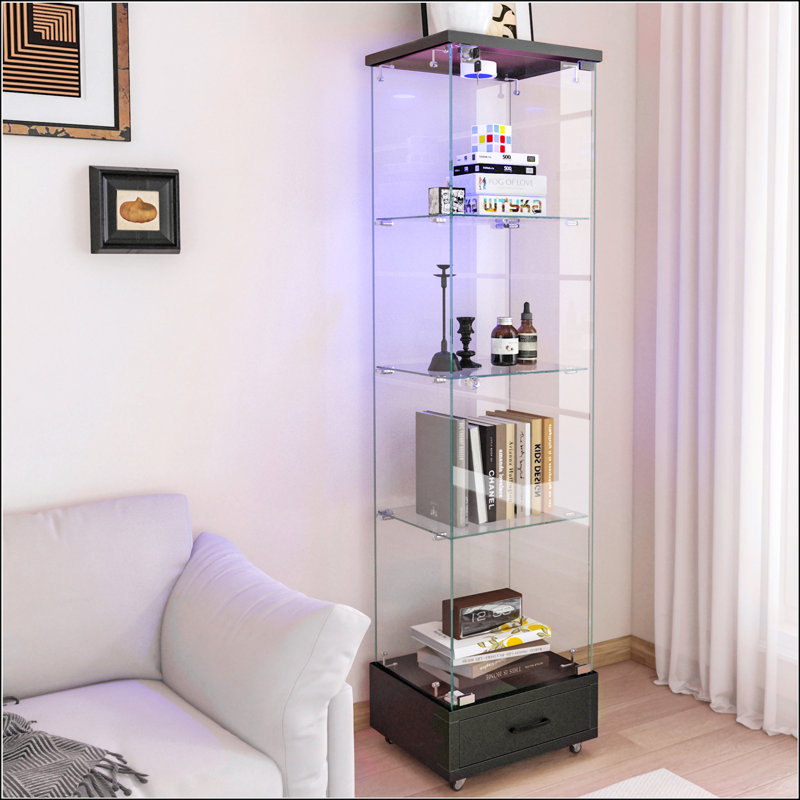 Vitrine moderne en verre, Noir