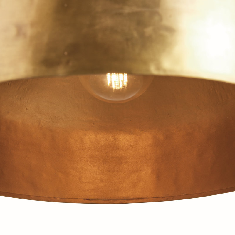 Petit luminaire suspendu Thayer, Doré, H 10,5 po x l 18 po x P 18 po