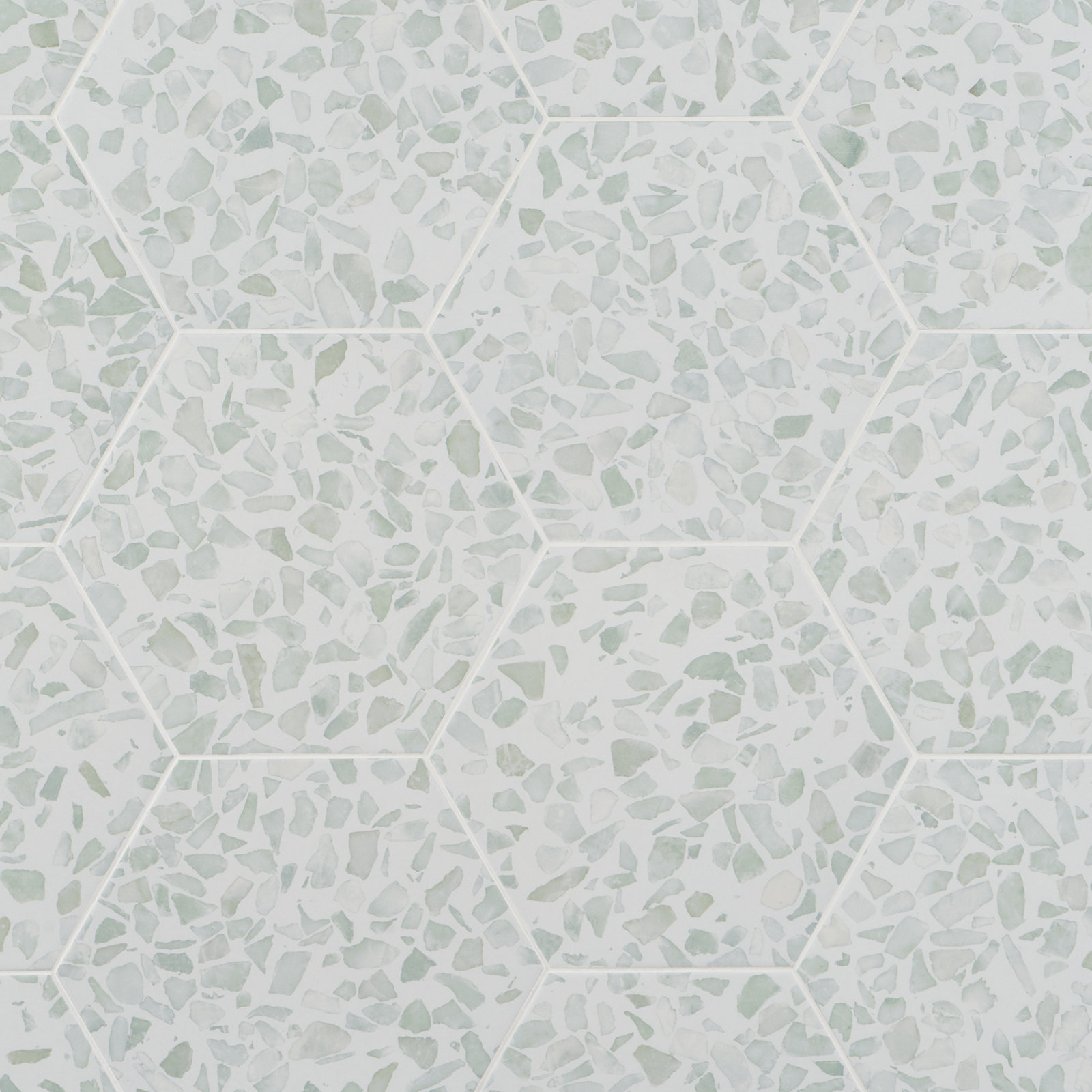 Jurassic Hex 9" Porcelain Tile, Green
