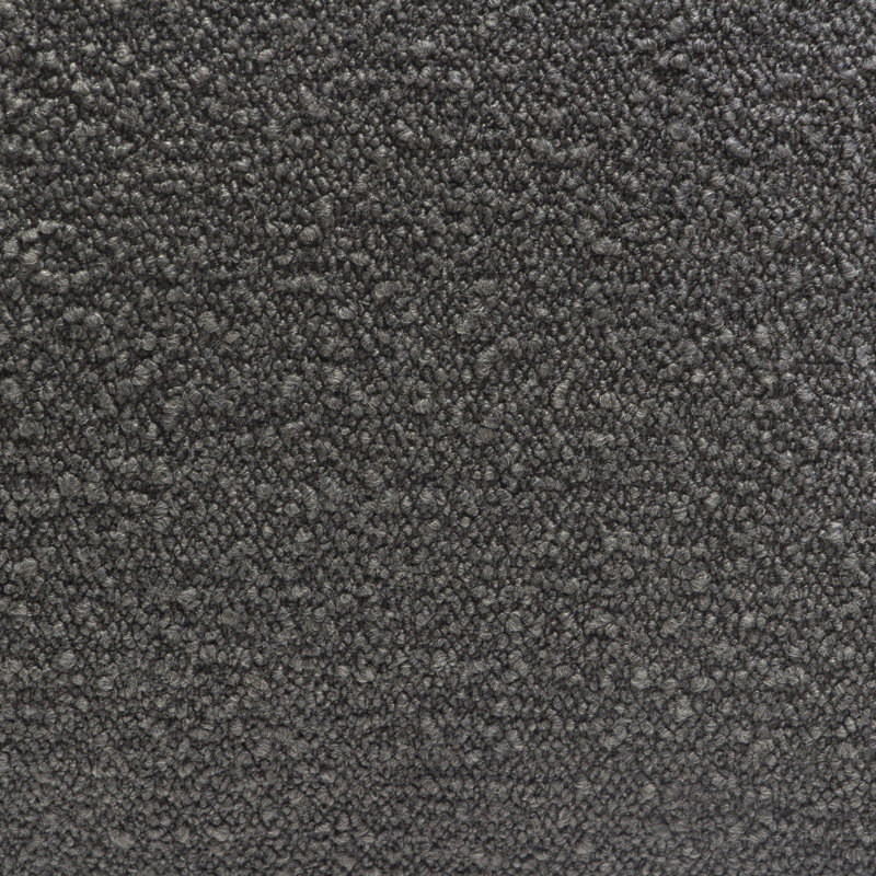 Charcoal Boucle Textured Swivel Barrel Chair