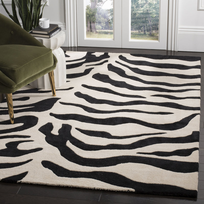 Christoper Hand Tufted Wool Pile Animal Print Rug, Rectangle 7'6" x 9'6"