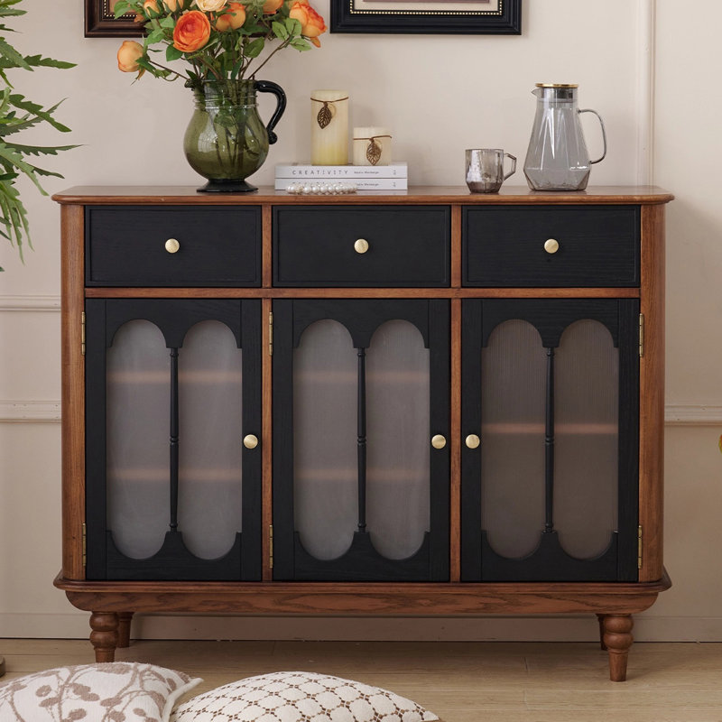 Black&Walnut Solid Wood Shoe Storage Bench