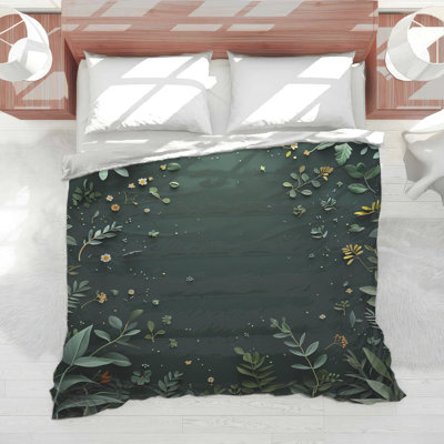 Foliage Bedding Floral Comforter Modern