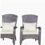 Chaise de patio avec coussins (coussin beige)