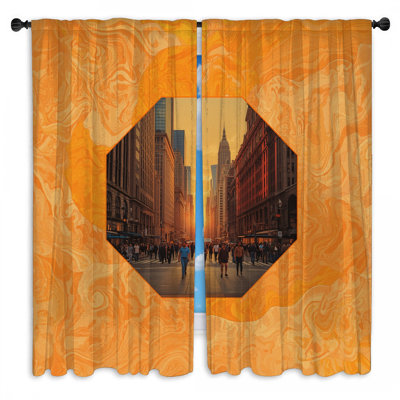 Rideaux de fenêtre Urban Sunset Skyline
