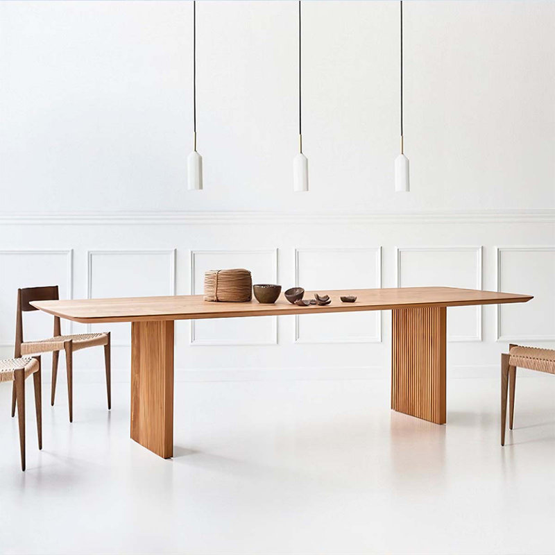 Table de salle à manger Burlywood, H 29,53 po x L 78,74 po x l 31,5 po