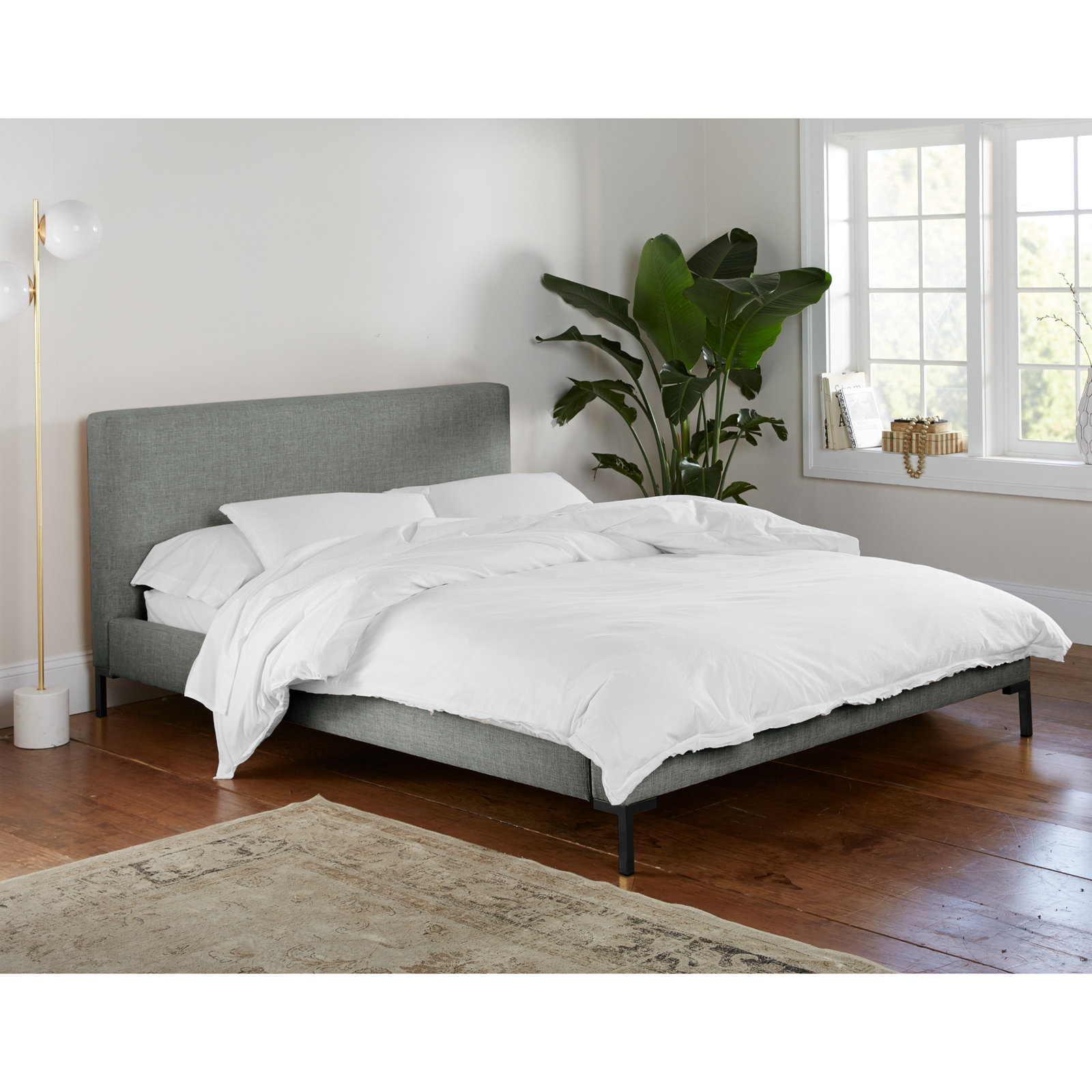Eisley Upholstered Bed, King, Zuma Pumice Textured Linen