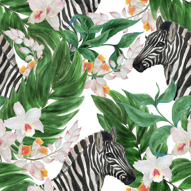 Hoenack Peel & Stick Floral Wallpaper, 2.08' W x 10.42' L