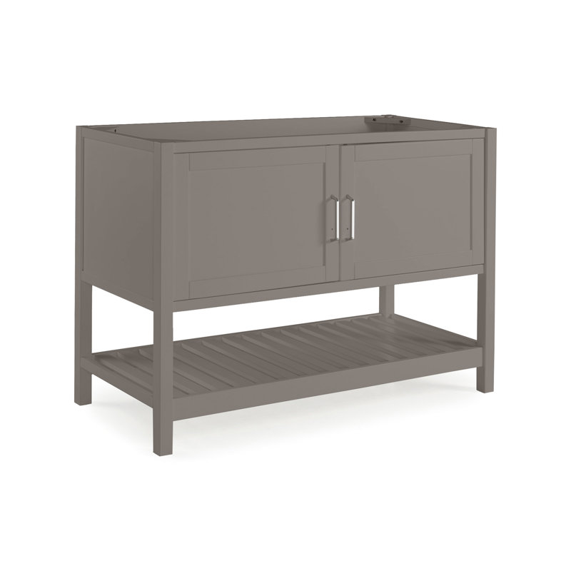 Bennet 48" W Modern Shaker Soft Close Doors Vanity Cabinet with Open Storage Shelf