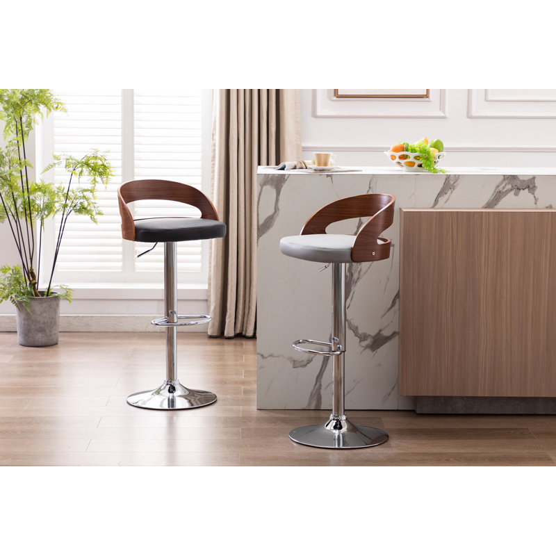 Tabouret de bar Aviella, Noir