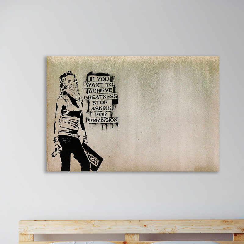 Greatness by Banksy - Wrapped Canvas Print, 71 cm H x 107 cm W x 3 cm D