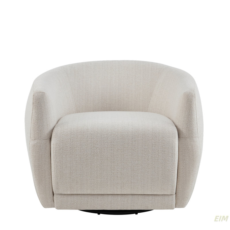 Fauteuil pivotant Ginevra, Blanc cassé