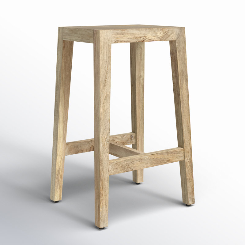Veronica Solid Wood Counter Stool, Brown Wood