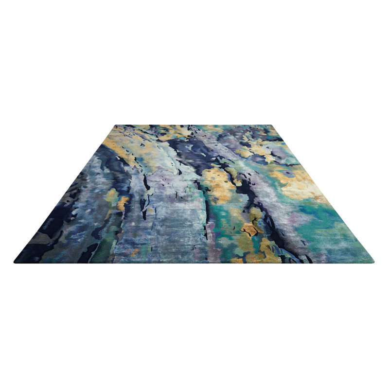 Adriel Abstract Wool Hand Woven Area Rug, Rectangle 259 x 351cm
