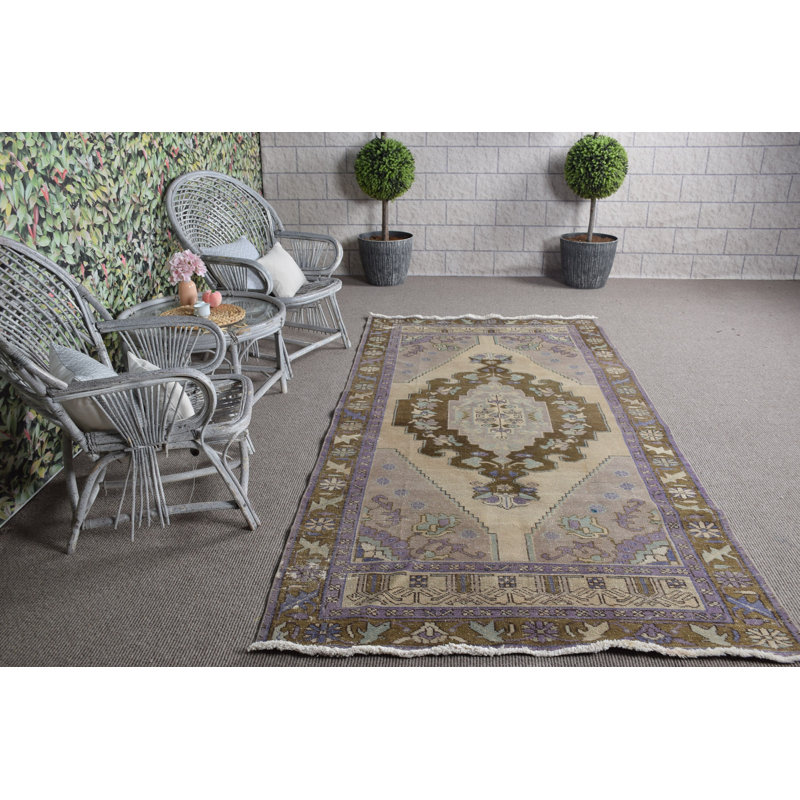 Tapis en laine brun rétro Anatolian - grand Oushak turc pour la décoration de chambre à coucher 10359