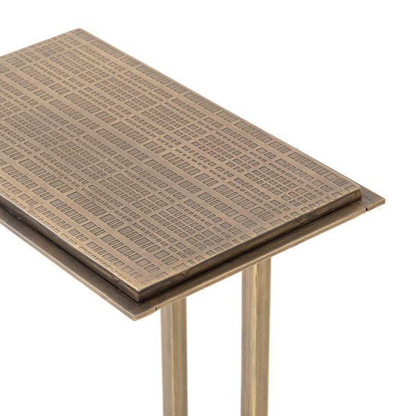 Element End Table, Antique Brass