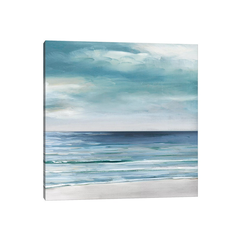 Blue Silver Shore II by Sally Swatland - Wrapped Canvas Print, 30.48 cm H x 30.48 cm W