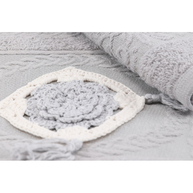 Ensemble de serviettes 100% coton 2 pièces Ruzgar, Gris