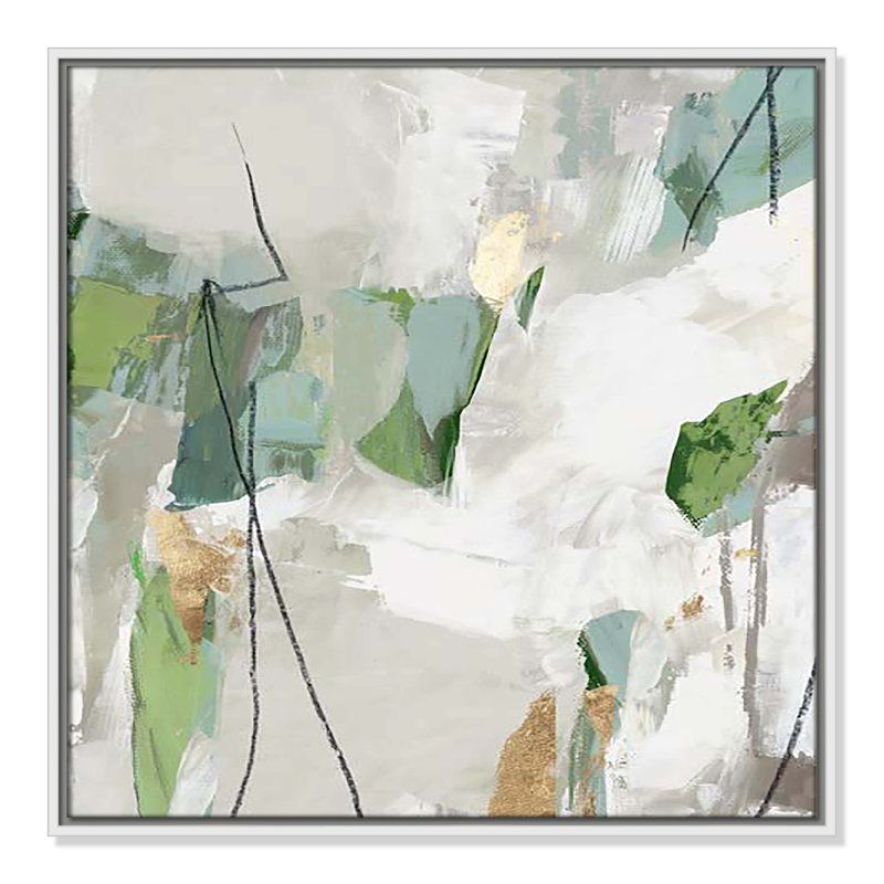 Enchanted Emerald I by Tom Reeves Print, White Floater Framed, 25.5" H x 25.5" W x 2" D