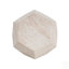 Table d'appoint hexagonale ronde en travertin, béton léger pour une utilisation intérieure et extérieure, durable et élégante