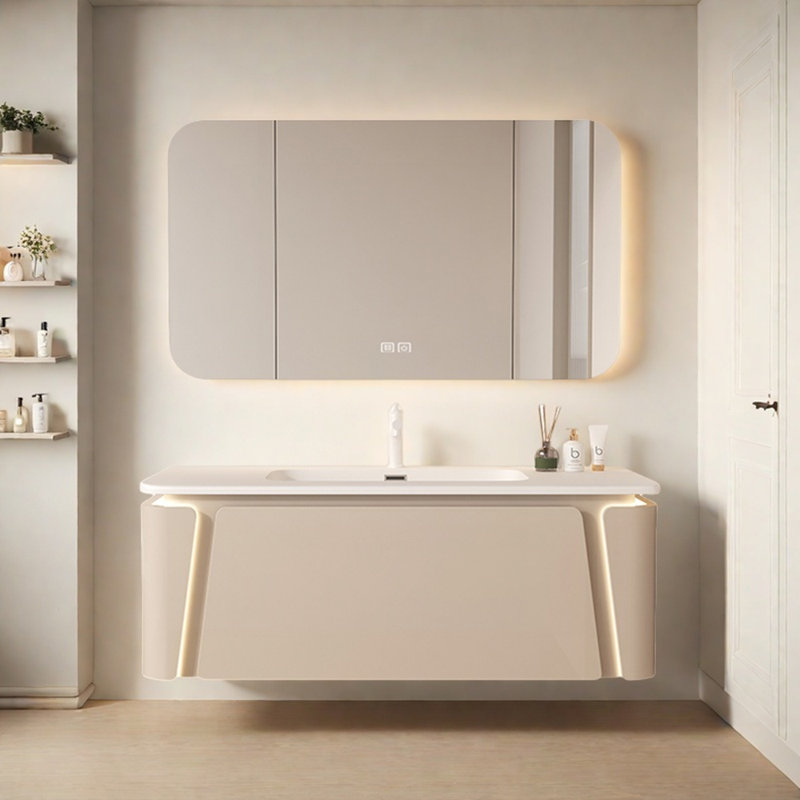 Light luxury cream style bathroom cabinet