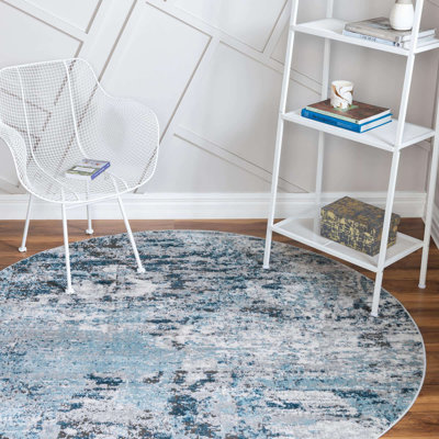 Tapis bleu / gris Sumiko