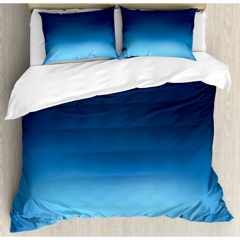 Coastal Polyester Ombre Duvet Cover, King