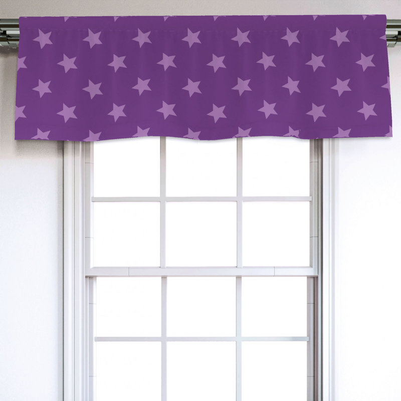 Sateen Geometric Ruffled Window Valance