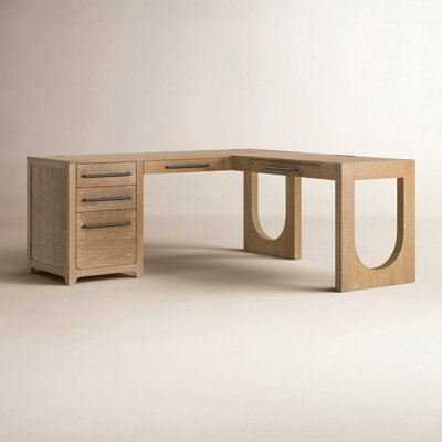 Fitzgerald L-Shaped Writing Desk with Power Outlet