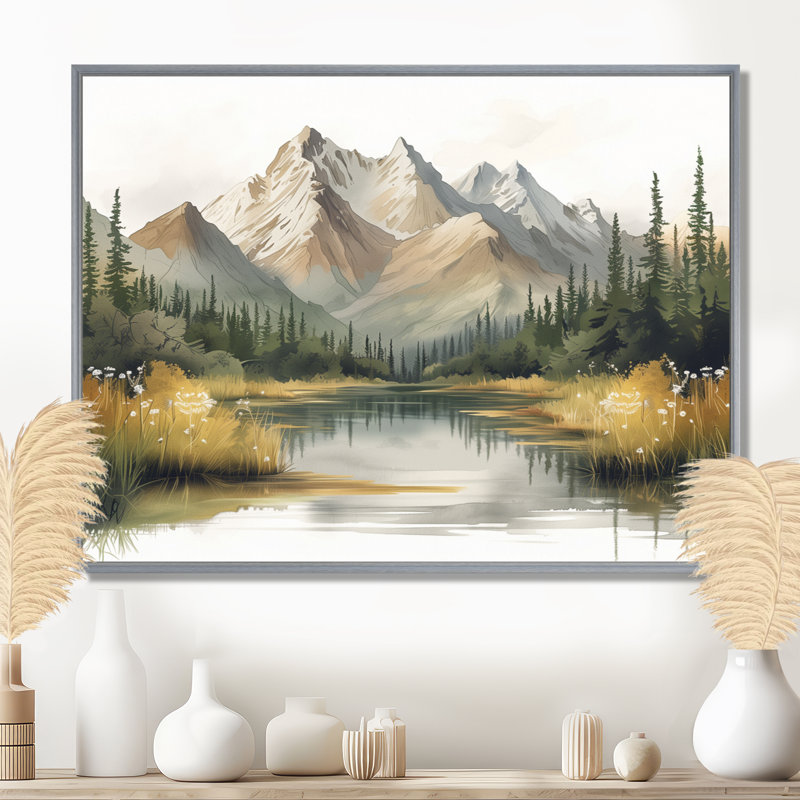 Alaska Winter River into Denali National Park II - Alaska, art mural, H 16 po x l 32 po x P 1 po