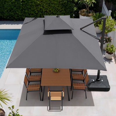 153'' X 116'' Rectangular Cantilever Umbrella with Weighted Base