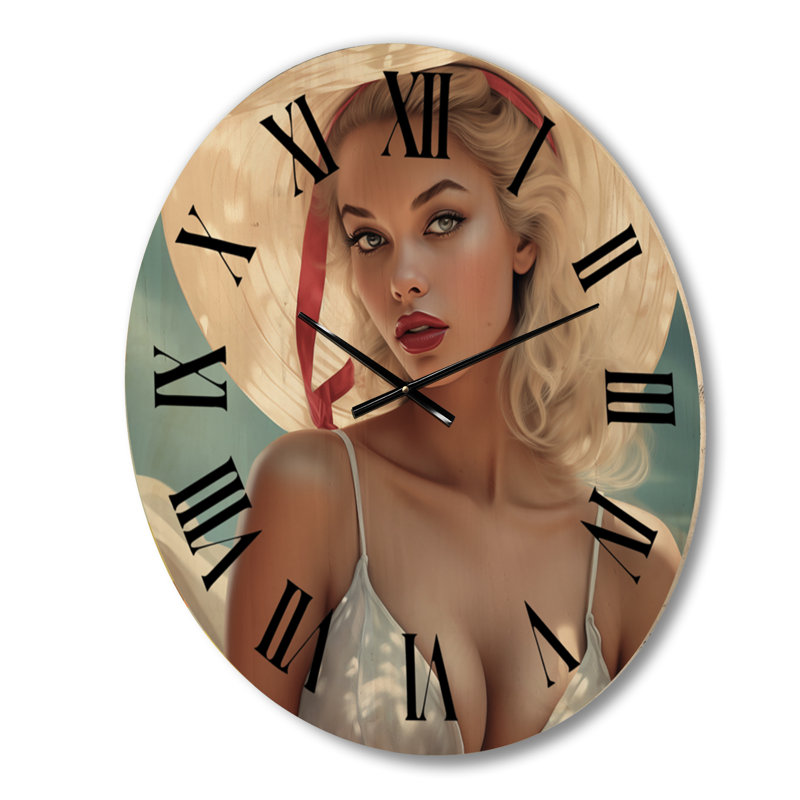 Horloge murale en bois massif Palominas, Grand