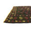 Tapis de zone en laine vert 4 pi 2 po x 4 pi en laine one-of-kind-noué la main Earley