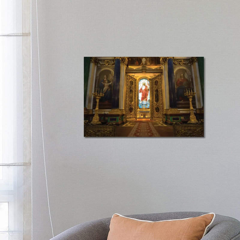 Jesus Christ At St. Isaac's Cathedral, St. Petersburg, Russia by Panoramic Images - Wrapped Canvas Print