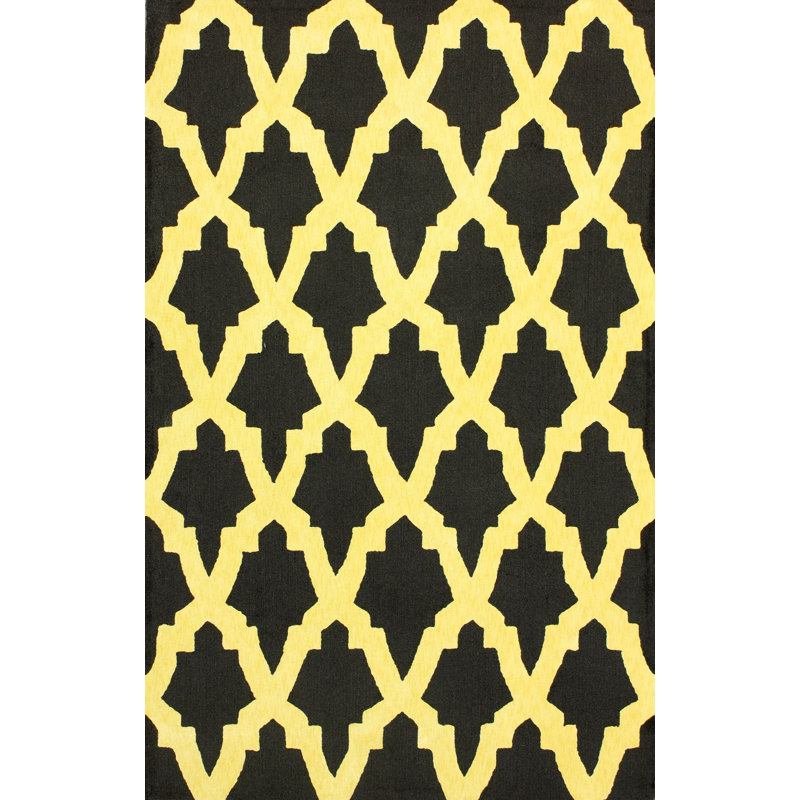 Tapis jaune / noir Axbridge, Rectangle 7 pi 6 po x 9 pi 6 po