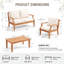 Solid Wood 400 - Person Patio Conversation Set with Cushions