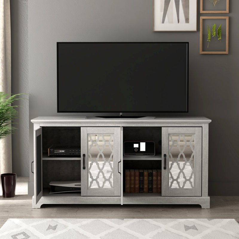 Chessani TV Stand for TVs up to 65", Chêne gris cendré
