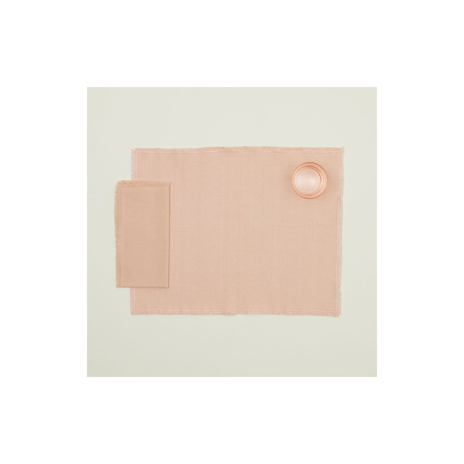 Jarmaine Cotton Rectangle Placemat, Blush