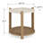 Marielle Stone Top End Table - Toffee