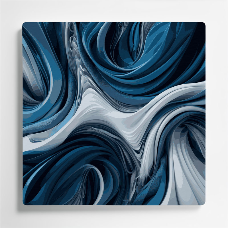 «Biomorphic Abstraction 66», art mural en métal bleu