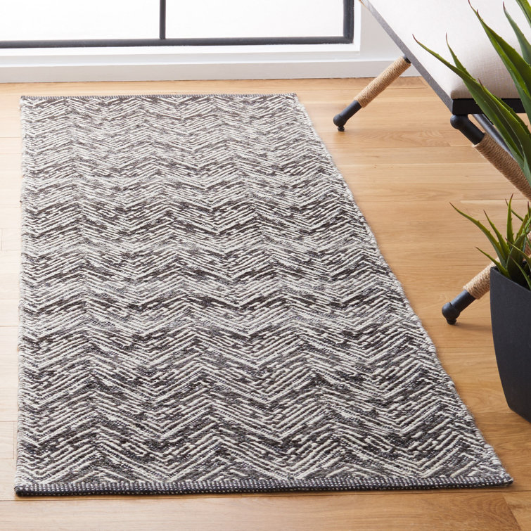 Coburn Kilim Hand Woven Wool Chevron Rug