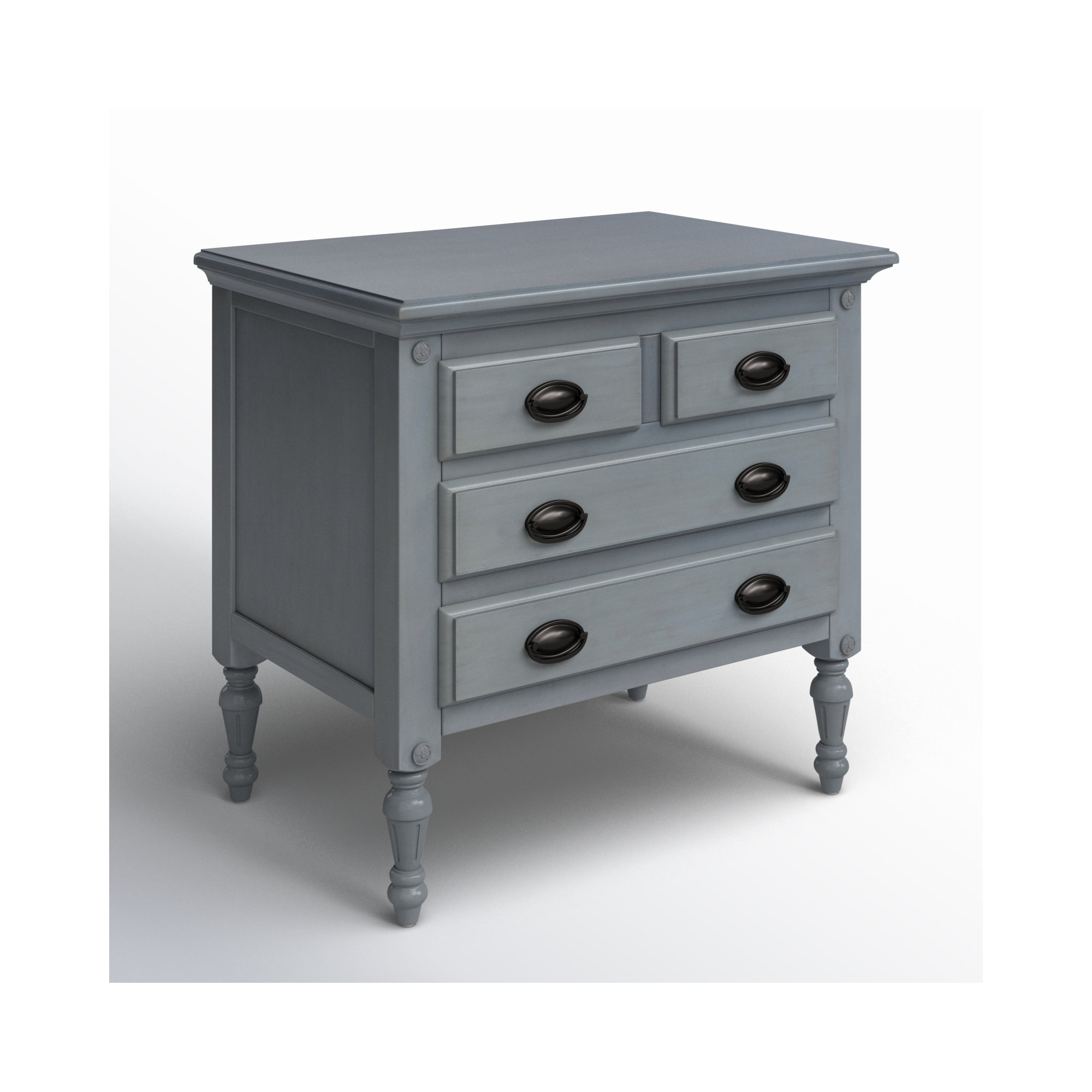Eros 4 Drawer Accent Chest, Gray