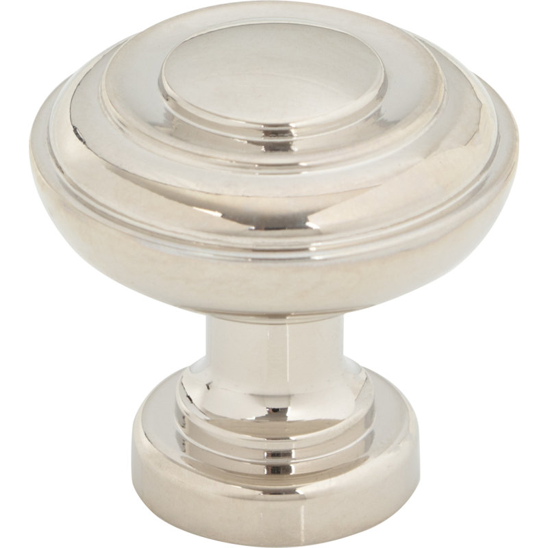 Ulster 1 1/4" Diameter Mushroom Knob, Polished Nickel